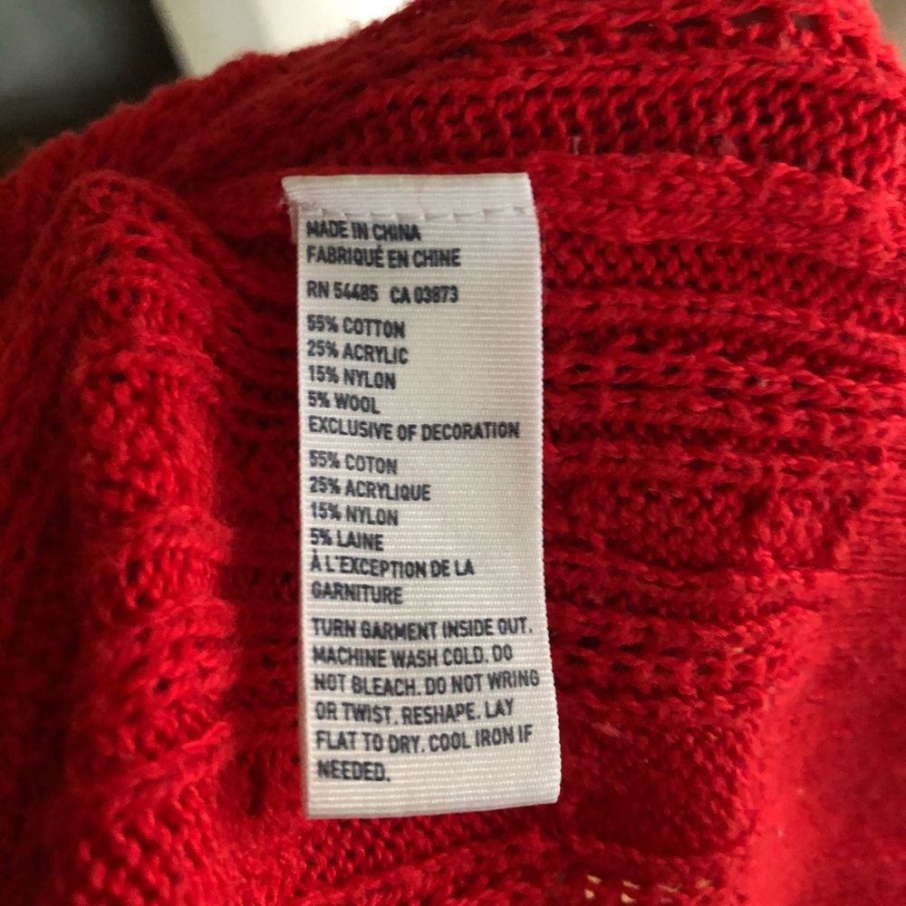 American Eagle Red Wool Knit Pullover Sweater - image 7